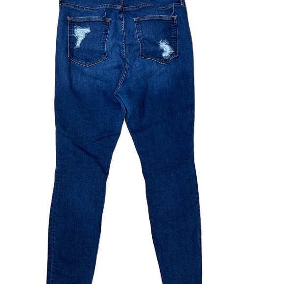Good American Good Legs High Rise Skinny Jeans Womens Plus Size 18 Dark Wash - Picture 2 of 4